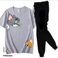 2 Pcs Men's Jersey Printed Track Suit