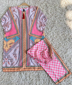 Pink Printed Co-ord Set 2 Pcs Grip Fabric