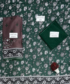 Pakistani Printed Lawn Suit Green Embroidered