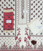 Pakistani Embroidered Kurta Set with Red Dupatta