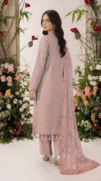 3 Pcs Women's Unstitched Plain Suit