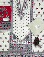 3 Pcs Women's Unstitched Printed Suit