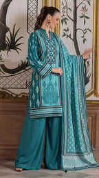 3 Pcs Women's Unstitched Printed Suit