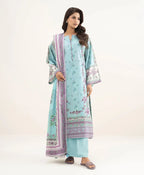 3 Pcs Women's Unstitched Printed Suit