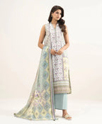3 Pcs Women's Unstitched Printed Suit
