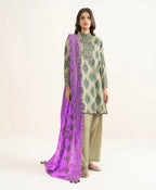 3 Pcs Women's Unstitched Printed Suit