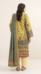 3 Pcs Women's Unstitched Printed Suit