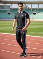 Men Dri Fit Track Suit Black White Pakistan