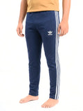 Men's Blue Jersey Printed Trouser