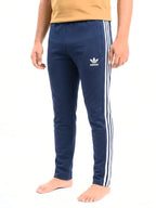 Men's Blue Jersey Printed Trouser