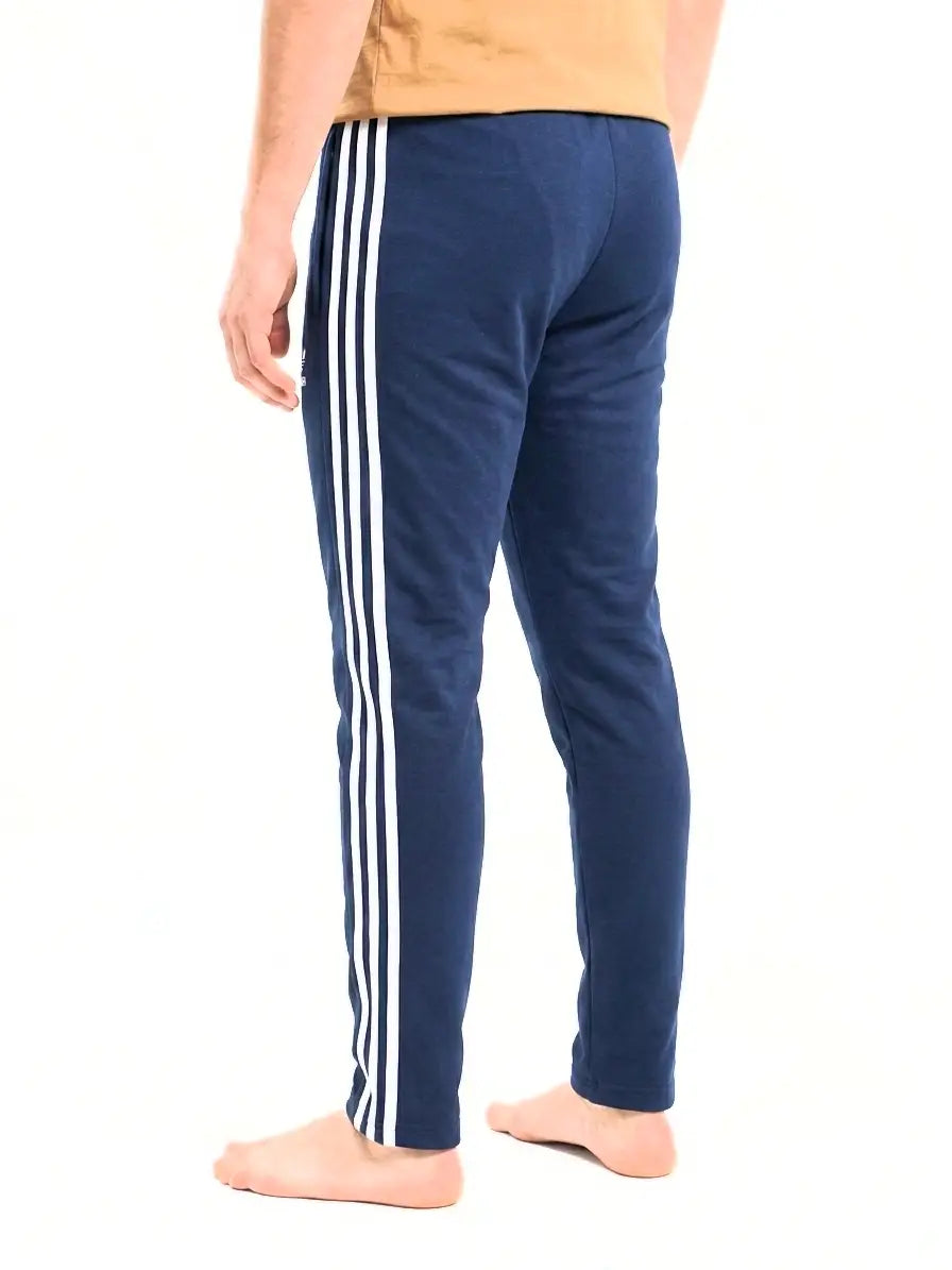 Men's Blue Jersey Printed Trouser