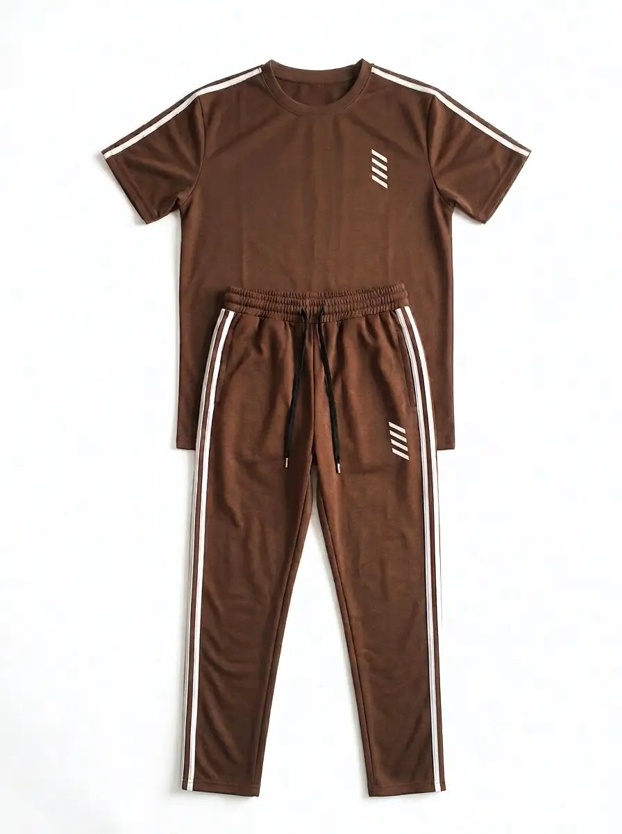 2 Pcs Men's Polyester Printed Track Suit