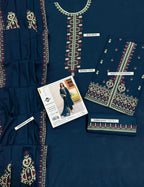 3 Pcs Women's Unstitched Embroidered Suit