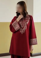2 Pcs Women's Unstitched Embroidered Suit