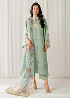 Lawn 3 Pcs Mint Green Embroidered Suit