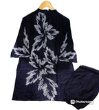 2 Pcs Women's Stitched Linen Printed Shirt And Trouser