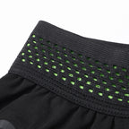 Men Black Elastic Waist Sports Shorts