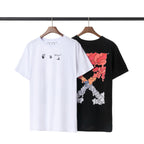 Men Off-White Melting Arrow T-Shirt Summer White Black