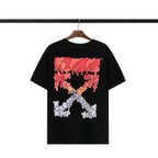 Men Off-White Melting Arrow T-Shirt Summer White Black