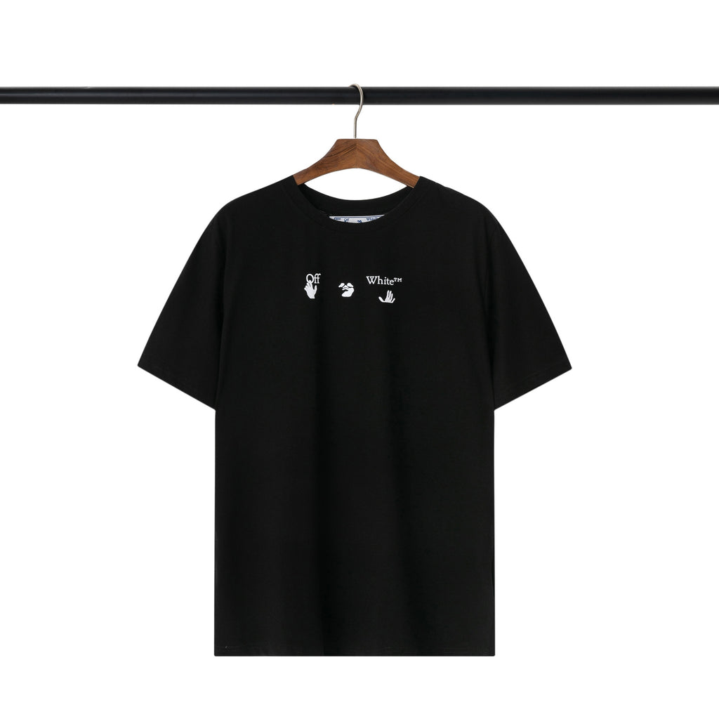 Men Off-White Melting Arrow T-Shirt Summer White Black