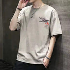 Men Slim Fit T-Shirt Bal Khaki Plus Size Summer
