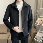 Men's Slim Fit Wool Jacket Winter Korean Style