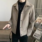 Men's Slim Fit Wool Jacket Winter Korean Style
