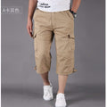 Men's Deep Grey Loose Cargo Shorts Plus Size Summer