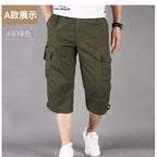 Men's Deep Grey Loose Cargo Shorts Plus Size Summer