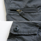 Men's Deep Grey Loose Cargo Shorts Plus Size Summer