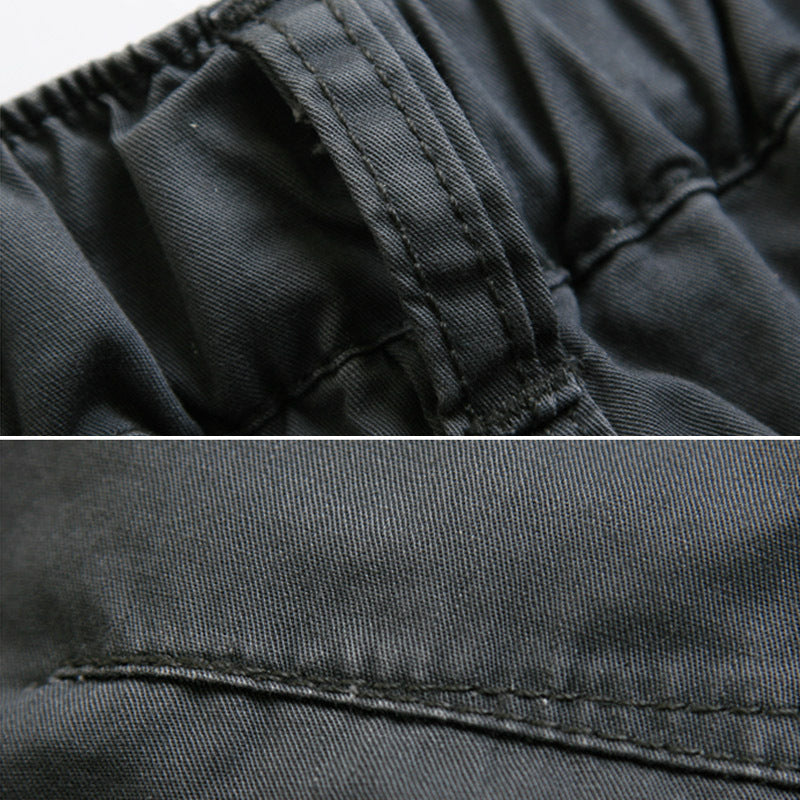 Men's Deep Grey Loose Cargo Shorts Plus Size Summer