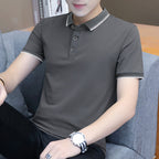 Men's Grey Casual Polo Shirt Summer 2025