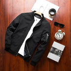 Men Slim Fit Beige Jacket Spring Autumn Premium Cotton Blend
