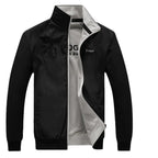 Men Black Double-sided Collar Jacket Premium Material