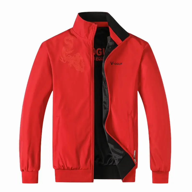 Men Black Double-sided Collar Jacket Premium Material